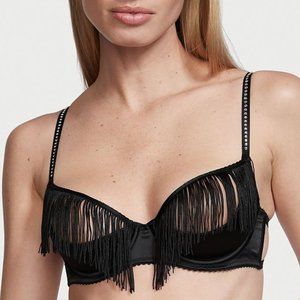 VS S Very Sexy Fringe Open Quarter Cup Bra Roaring 20s Underwire Bra NWT